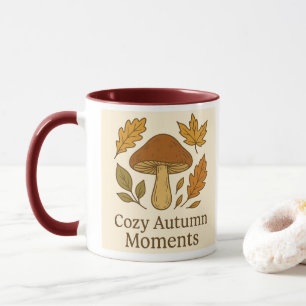 Caneca Momentos Aconchegantes de Outono Cogumelo