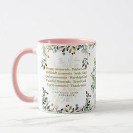 Caneca Momentos Felizes Louvem Deus, Christian Cita Bíbli