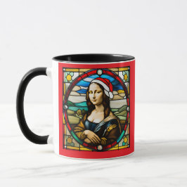 Caneca Mona Lisa Christmas StainGlass