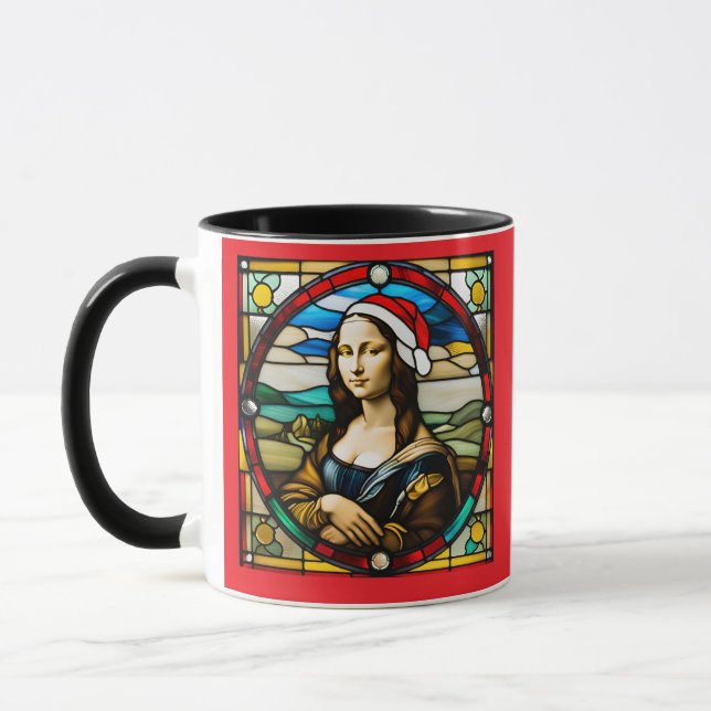 Caneca Mona Lisa Christmas StainGlass (Esquerda)