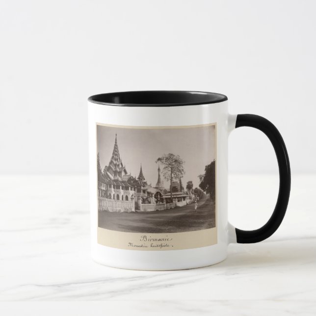 Caneca Monastério e pagodes de Wayzayanda em Moulmein (Direita)