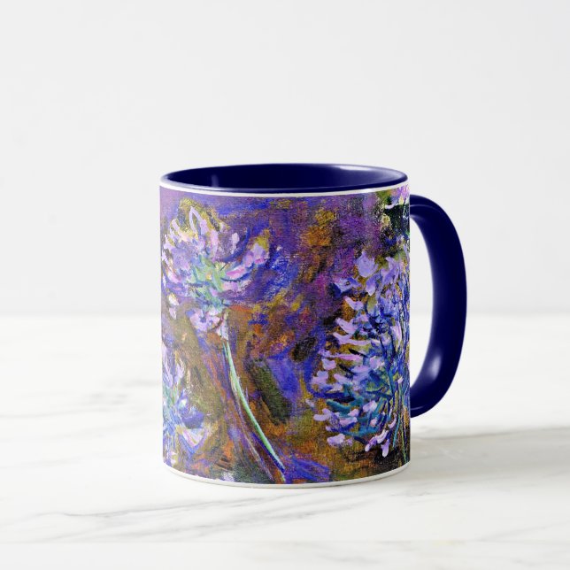 Caneca Monet - Lírios de Água e Agapanthus (Frente Esquerda)