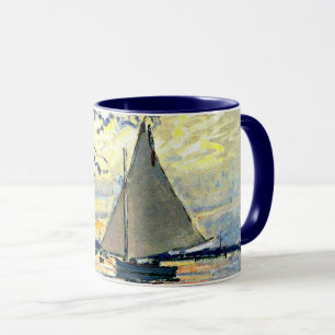 Caneca Monet - Navio de vela no Le Petit-Gennevilliers