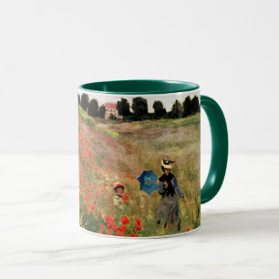 Caneca Monet - Poppies selvagens perto da Argentina, bela