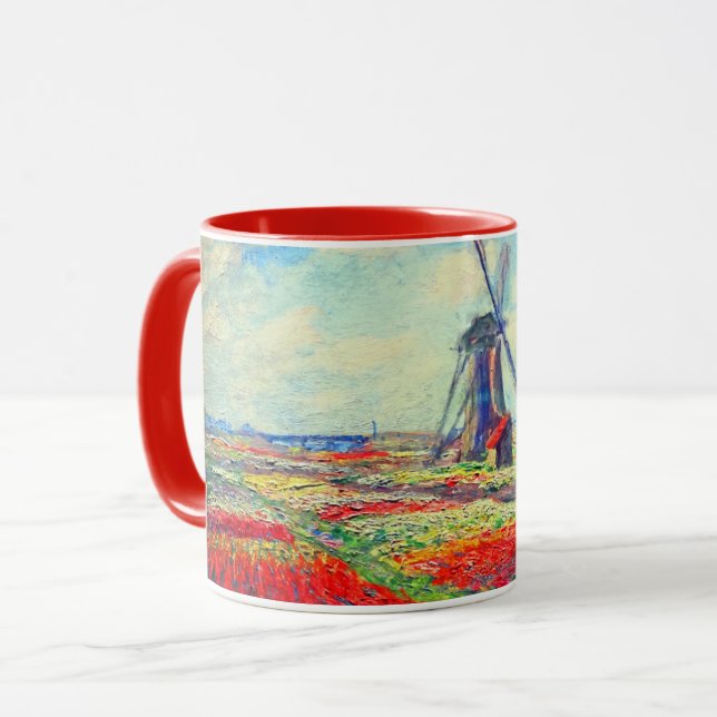 Caneca Monet Tulips Windmill (Frente Esquerda)