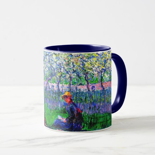 Caneca Monet - Um pomar em Primavera, (Frente Esquerda)