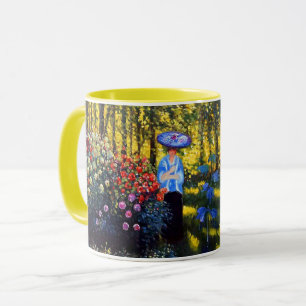 Caneca Monet Woman com Parasol no Jardim