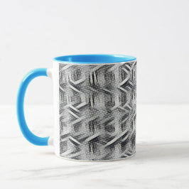 Caneca Monochrome abstract geometric pattern 1279
