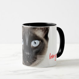 Caneca Monocromo, siamese Cat Love