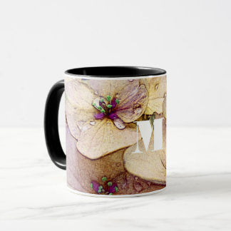 Caneca Monograma Aquarela Flor