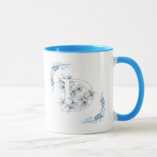 Caneca Monograma Azul, Calmo Café Floral