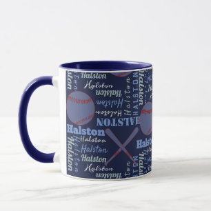 Caneca Monograma Azul marinho Oferece Para Crianças Menin