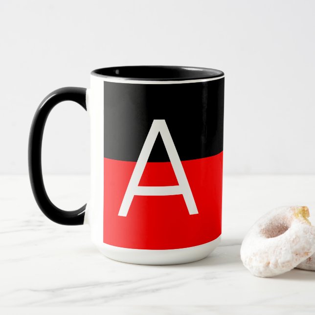 Caneca Monograma Bicolor Moderno (Com Donut)