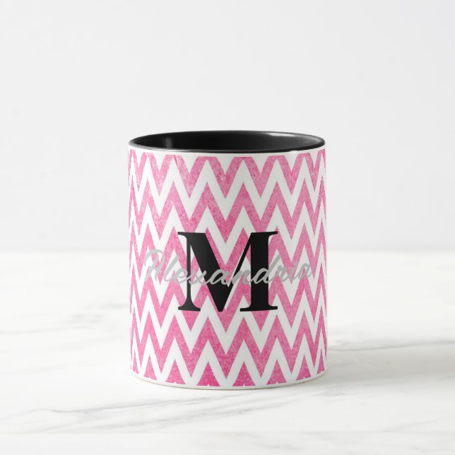Caneca Monograma branco cor-de-rosa (Centro)