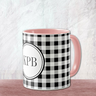 Caneca Monograma Buffalo Check 11oz. Bebida Combo