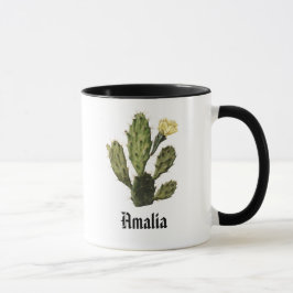 Caneca Monograma Cactus Flower Vintage Mug