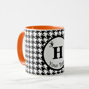 Caneca Monograma Combo Cute Halloween Houndstooth