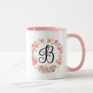Caneca Monograma Cor-De-Rosa (B)