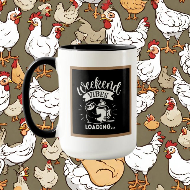 Caneca monograma de adição de preguiça-de-café (Criador carregado)