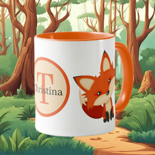 Caneca monograma de adição de raposa
