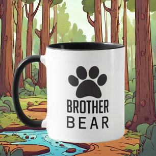 Caneca Monograma de adição do urso legal Irmão