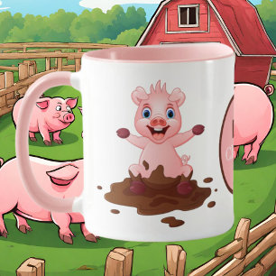 Caneca Monograma de amantes de porco