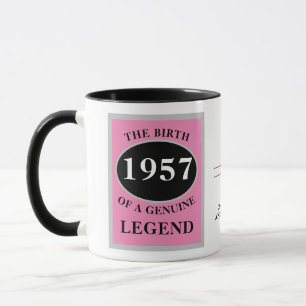 Caneca Monograma de Aniversário Acrescentar Ano E Nome Ro