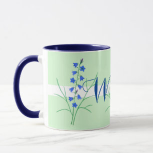 Caneca Monograma de Campainhas Azuis