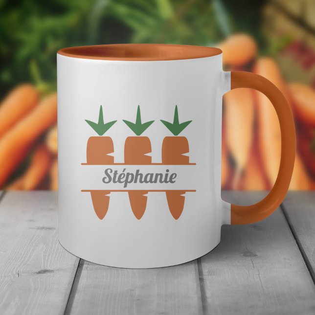 Caneca Monograma de Cenoura (Carrot Monogram Mug)