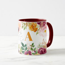 Caneca Monograma de cor variável com cor de água elegante