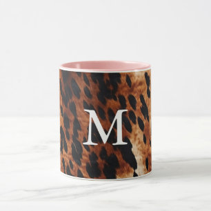 Caneca Monograma de Cowhide Brown