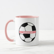 Monograma de Esportes Rosa Cinza de Futebol Modern