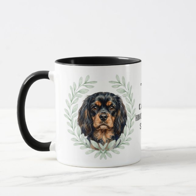 Caneca Monograma de Eucalipto do Cavalier King Charles Sp (Esquerda)