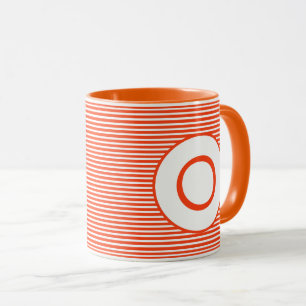 Caneca Monograma de faixa laranja