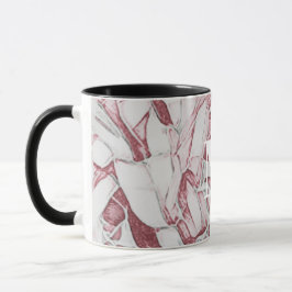 Caneca Monograma De Flores Vermelhas E Brancas