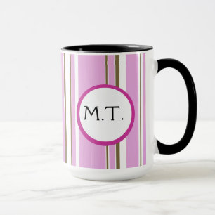 Caneca Monograma de Greve Marrom rosa