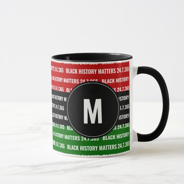 Caneca Monograma de HISTÓRIA NEGRA Personalizada (Direita)