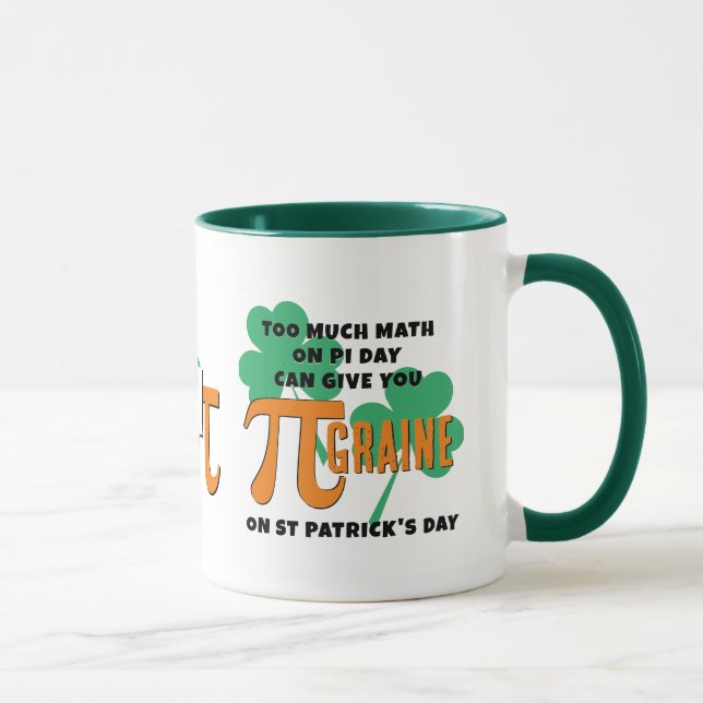 Caneca Monograma de Matemática do Dia de Dia de São Patrí (Direita)