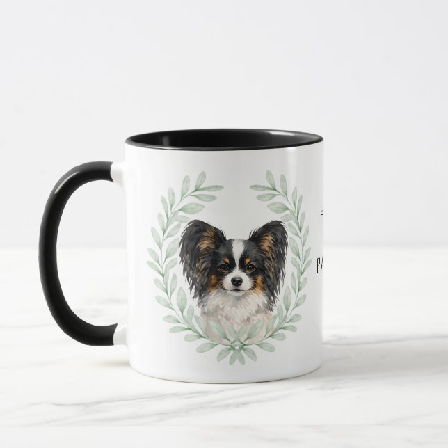 Caneca Monograma de Papillon com Coroa de Eucalipto (Esquerda)