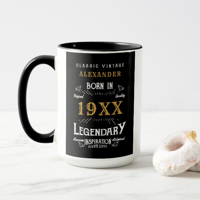 Caneca Monograma de retrorreflectores personalizados de a (Com Donut)
