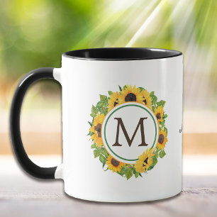 Caneca Monograma do Círculo de Girassol