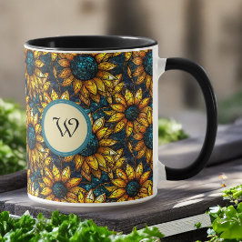 Caneca Monograma Dourado e Teto de Vidro Mantido