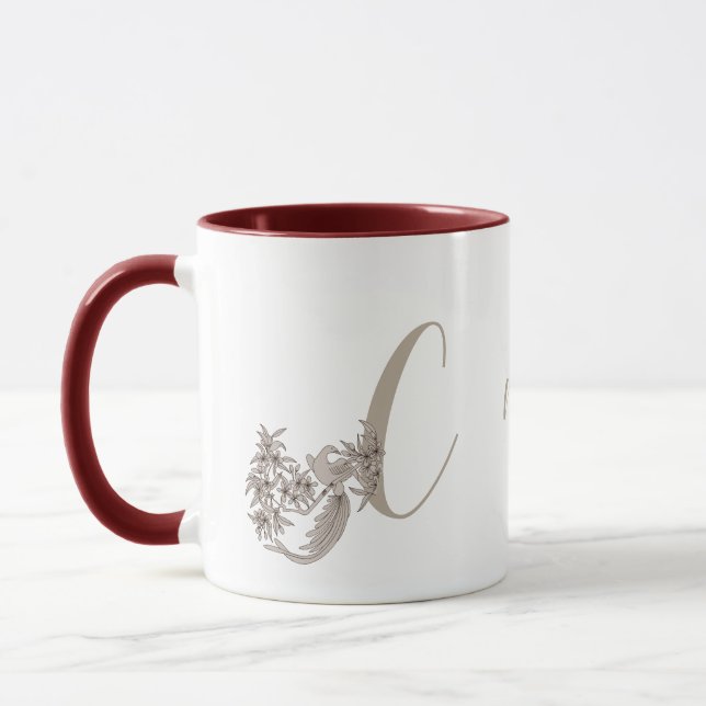 Caneca Monograma Elegante C Nome (Esquerda)