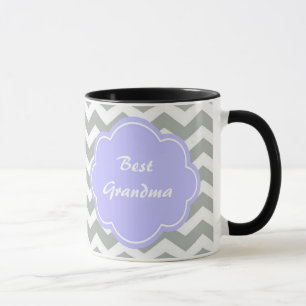Caneca Monograma elegante, moderno e sofisticado com chev