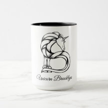 Monograma Magnético B Unicórnio Personalizado Broo