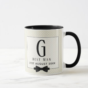 Caneca Monograma MELHOR Padrinho de casamento MAN Padrinh