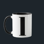Caneca Monograma Moderno - Letra inicial l preto e branco<br><div class="desc">Monograma moderno e bonito em preto e branco. Se a sua letra preferida não funcionar nesta caneca,  por favor veja a coleção de caneca de monograma para a letra que você gostaria ou entre em contato comigo.</div>