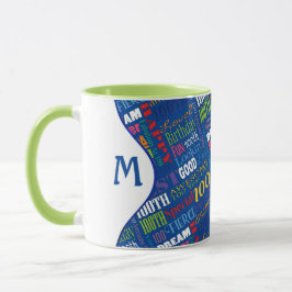 Caneca Monograma Personalizado de 100ª Festa de aniversár
