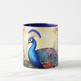 Caneca Monograma Personalizado Incrível - Pavão-Pavão