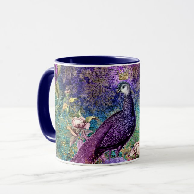 Caneca Monograma Personalizado Incrível - Pavão-Pavão (Frente Esquerda)